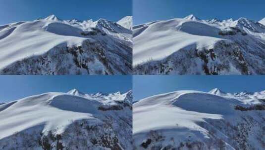 佐治亚州古多里美丽雪山的鸟瞰图高清在线视频素材下载