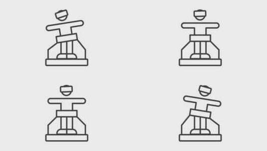 VR跑步机线动画高清在线视频素材下载