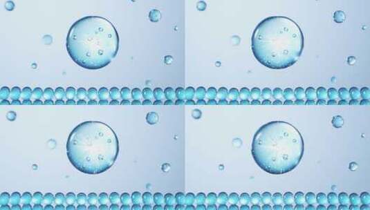 水珠细胞保湿精华因子吸收高清在线视频素材下载