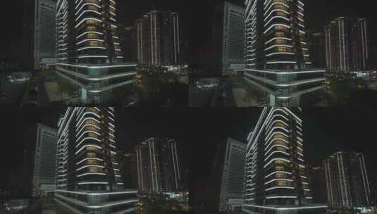 湛江白天鹅酒店夜景高清在线视频素材下载