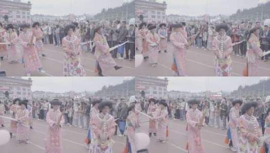 贵州村超少数民族芦笙舞高清在线视频素材下载