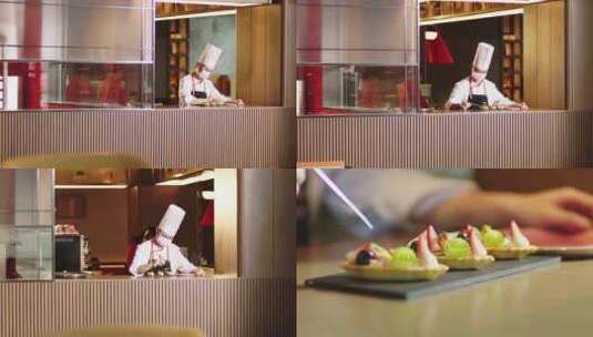 五星级厨师制作甜品-4k高清在线视频素材下载