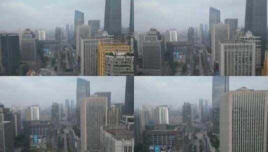 航拍重庆观音桥商圈高清在线视频素材下载