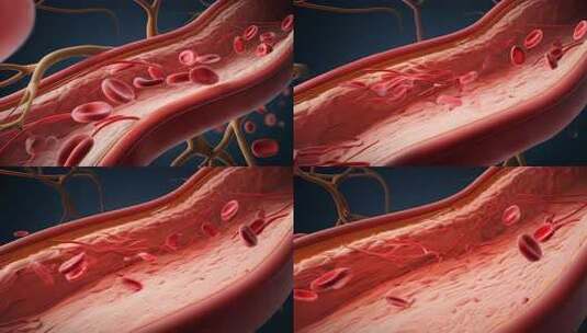 细胞血液在血管里流动【4K】高清在线视频素材下载