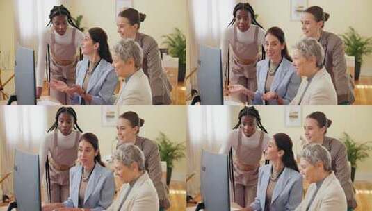 商业、女性和办公室计算机战略，用于更新、高清在线视频素材下载