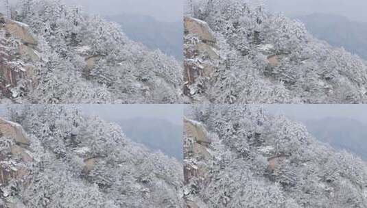 南太行伏牛山雪景雾凇云海自然风光高清在线视频素材下载