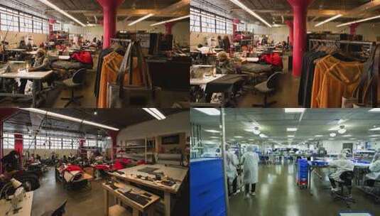 工厂工人工作场景高清在线视频素材下载