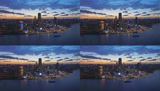 上海徐汇滨江西岸艺术中心CBD航拍高清在线视频素材下载