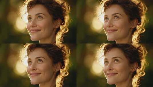 阳光沐浴下的自信女性展现积极向上高清在线视频素材下载