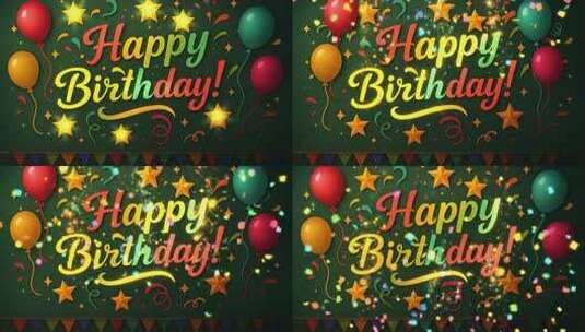 生日快乐庆典装饰led视频高清在线视频素材下载