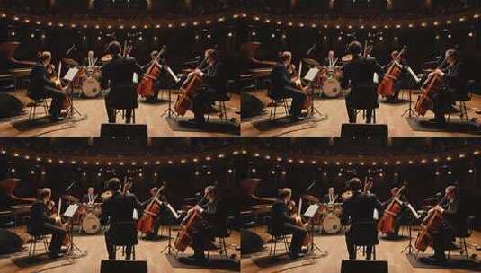 室内乐队音乐会演奏素材高清在线视频素材下载