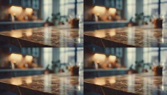 室内大理石台面特写素材高清在线视频素材下载