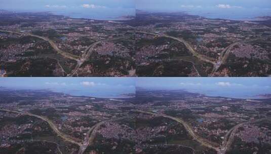 航拍月光下的福建平潭岛坛南湾平潭岛夜景高清在线视频素材下载