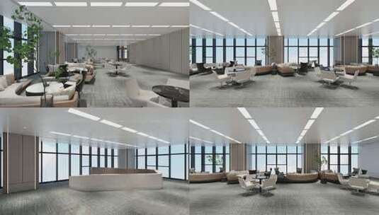 现代写字楼休息区空镜合集高清在线视频素材下载