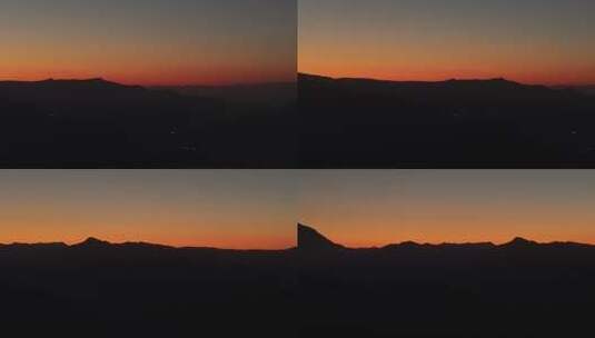 四川攀枝花市东华山上看日落晚霞航拍高清在线视频素材下载