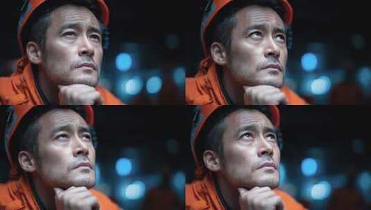 公路建设者思考未来交通运输高清在线视频素材下载