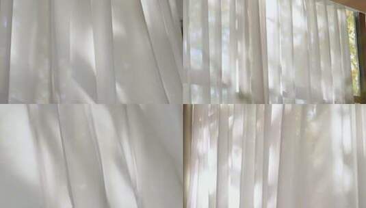 窗帘唯美飘动光影高清在线视频素材下载