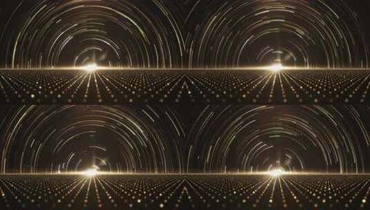 金色粒子光线隧道背景素材高清在线视频素材下载