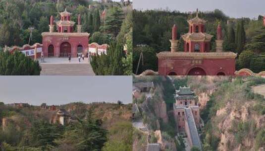 洛阳孟津金龙寺古建筑全景高清在线视频素材下载
