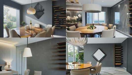 时尚现代高级餐厅高清在线视频素材下载