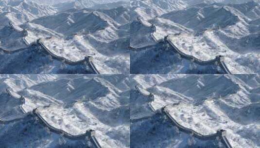 古长城万里长城航拍云海长城日出长城云雾高清在线视频素材下载