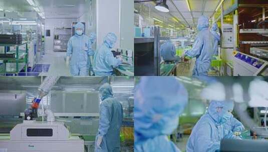 无尘车间工作场景合集高清在线视频素材下载