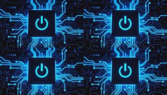 电路板上发光芯片特写高清在线视频素材下载