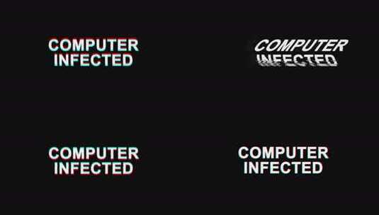 计算机感染故障效应文本数字电视失真高清在线视频素材下载