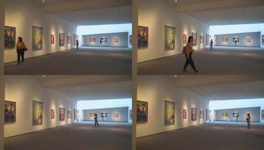 美术馆展览馆美术作品高清在线视频素材下载