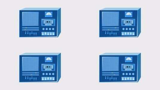 复古音频音乐录音机旧复古带录音机高清在线视频素材下载