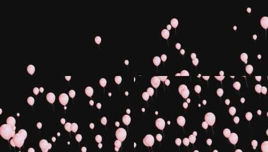 粉色气球气球上升高清在线视频素材下载
