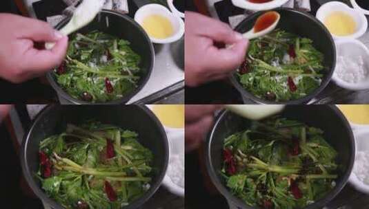 高压锅焖菜 (6)高清在线视频素材下载