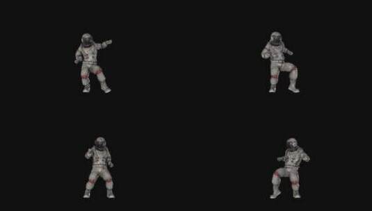 宇航员跳舞动画高清在线视频素材下载