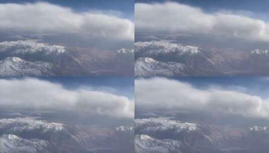 飞机上航拍 俯瞰雪山 藏区大气 原素材_1757高清在线视频素材下载