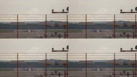 机场跑道上的飞机高清在线视频素材下载