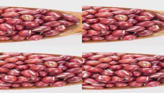 有机红豆煮粥食材4k视频滑轨平移高清在线视频素材下载