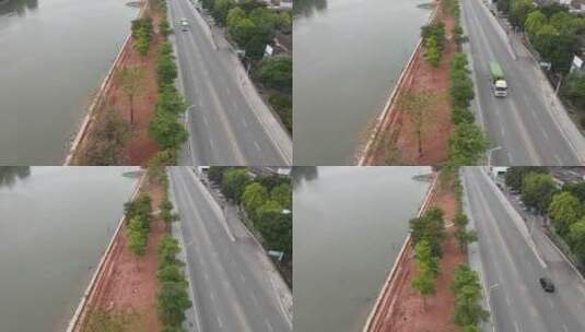 正在建设的河岸高清在线视频素材下载