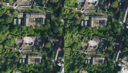 航拍广西南方农村老房子高清在线视频素材下载
