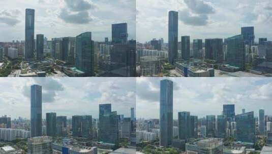深圳南山中心区建筑航拍合集高清在线视频素材下载