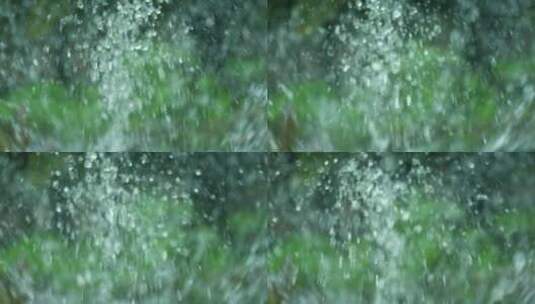 喷泉水珠喷水水花特写镜头高清在线视频素材下载
