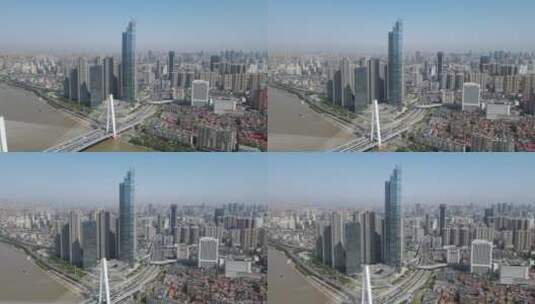 武汉城市风光航拍高清在线视频素材下载