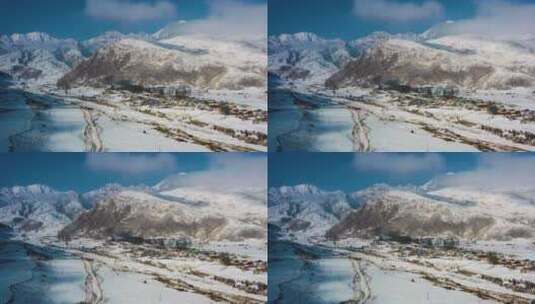 滑雪场雪景高清在线视频素材下载