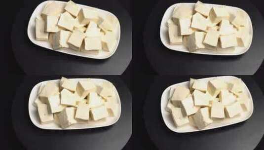 传统食品豆腐块4k视频高清在线视频素材下载