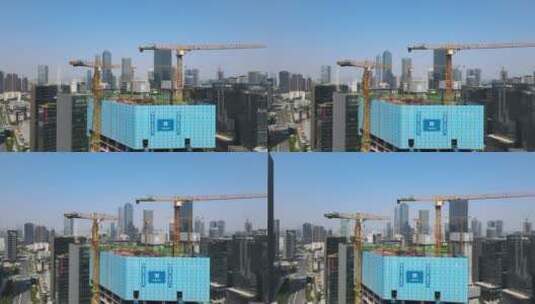 深圳建设 建设 工地 施工高清在线视频素材下载
