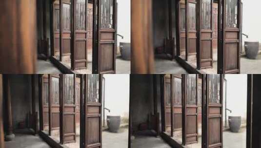 杭州胡雪岩故居门窗高清在线视频素材下载