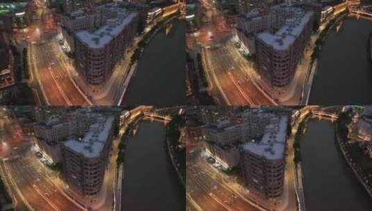 上海苏州河边老上海公寓高清在线视频素材下载