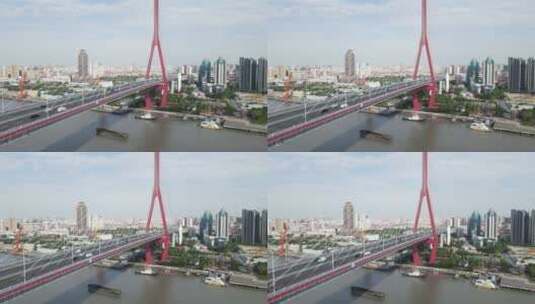 上海杨浦大桥4k航拍高清在线视频素材下载