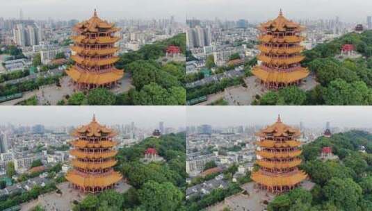 旅游景区湖北武汉黄鹤楼5A景区高清在线视频素材下载