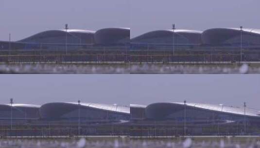 大兴机场 航站楼艺术顶棚 北京新地标 摇高清在线视频素材下载