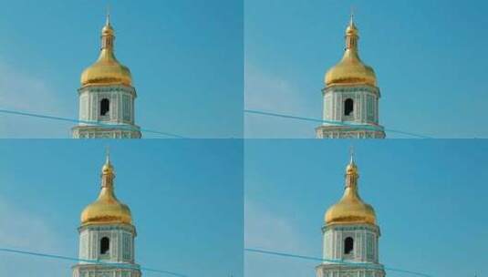 教堂的金顶高清在线视频素材下载